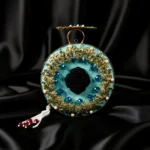 Azure Blossom Circle Turkish Bridal Clutch - Image 3