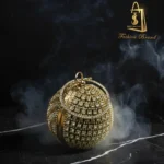 Golden Crystal Sphere Bridal Clutch