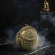 Golden Crystal Sphere Bridal Clutch
