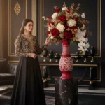 Red Elegance Vase - Image 2