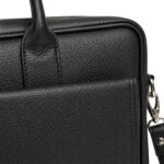 Black Executive Carry – Premium Leather Laptop Bag - Image 5