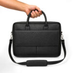 Black Executive Carry – Premium Leather Laptop Bag - Image 7