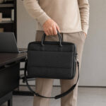 Black Executive Carry – Premium Leather Laptop Bag - Image 8