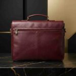 Burgundy Laptop Satchel - Image 4