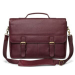 Burgundy Office Satchel – Premium Leather Laptop Bag - Image 2
