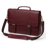 Burgundy Office Satchel – Premium Leather Laptop Bag