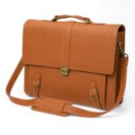 Cognac Work Satchel – Premium Leather Laptop Bag