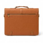 Cognac Work Satchel – Premium Leather Laptop Bag - Image 3