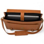 Cognac Work Satchel – Premium Leather Laptop Bag - Image 6
