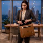 Executive Leather Laptop Bag - Image 6