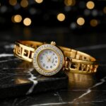 Golden Bangle Watch - Image 4