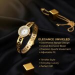 Golden Bangle Watch - Image 3