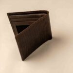 Men’s Textured Leather Coin Wallet with ID Window (Classic Brown) - Image 3
