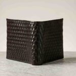 Men’s Woven Textured Leather Coin Wallet (Classic Black) - Image 5