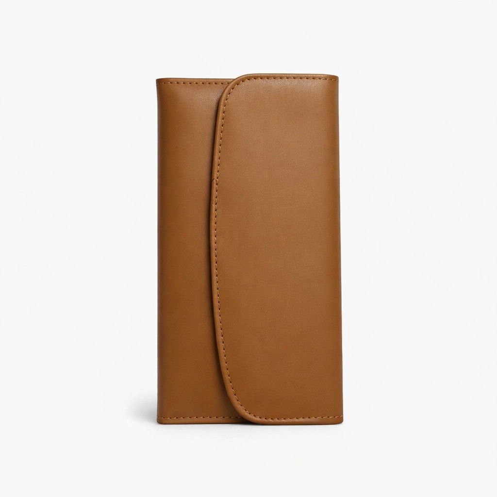 DualSecure Pro Tan Long Wallet with Snap & Zip | Supply Junction