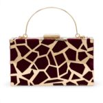 Bordeaux Crackle Clutch