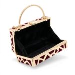 Bordeaux Crackle Clutch - Image 4