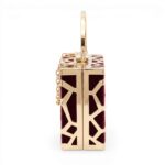 Bordeaux Crackle Clutch - Image 3