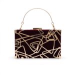 Burgundy Abstract Clutch