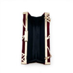 Burgundy Abstract Clutch - Image 3