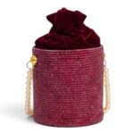 Burgundy Cylinder Potli Clutch - Image 3