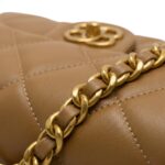 Camel Quilted Shoulderbag - Image 5