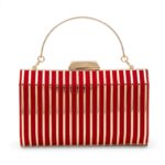 Crimson Stripe Clutch