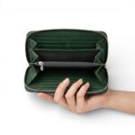 Green Zip-Around Clutch - Image 5