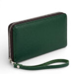 Green Zip-Around Clutch
