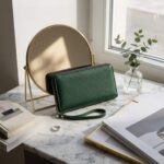 Green Zip-Around Clutch - Image 7