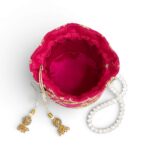 Fuchsia Embroidered Potli - Image 2