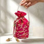 Fuchsia Embroidered Potli - Image 6