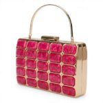 Fuchsia Tile Clutch - Image 2