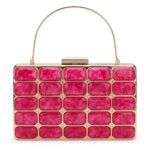 Fuchsia Tile Clutch