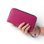 Fuchsia Zip-Around Clutch - Image 6
