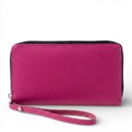 Fuchsia Zip-Around Clutch