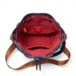 Navy Canvas Bucket Bag - Image 4