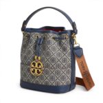 Navy Canvas Bucket Bag - Image 2