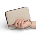 Taupe Zip-Around Clutch - Image 6
