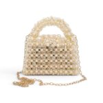 Champagne Pearl Beaded Clutch - Image 4