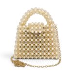 Champagne Pearl Beaded Clutch - Image 3