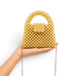 Golden Pearl Beaded Clutch - Image 6