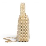 Champagne Pearl Beaded Clutch - Image 6