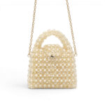 Champagne Pearl Beaded Clutch - Image 8