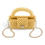 Golden Pearl Beaded Clutch - Image 5