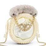 Ivory Fur Clutch