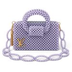Lavender Beaded Bag - Image 2