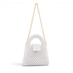White Pearl Beaded Clutch - Image 7