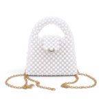 White Pearl Beaded Clutch - Image 2