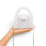 White Pearl Beaded Clutch - Image 6